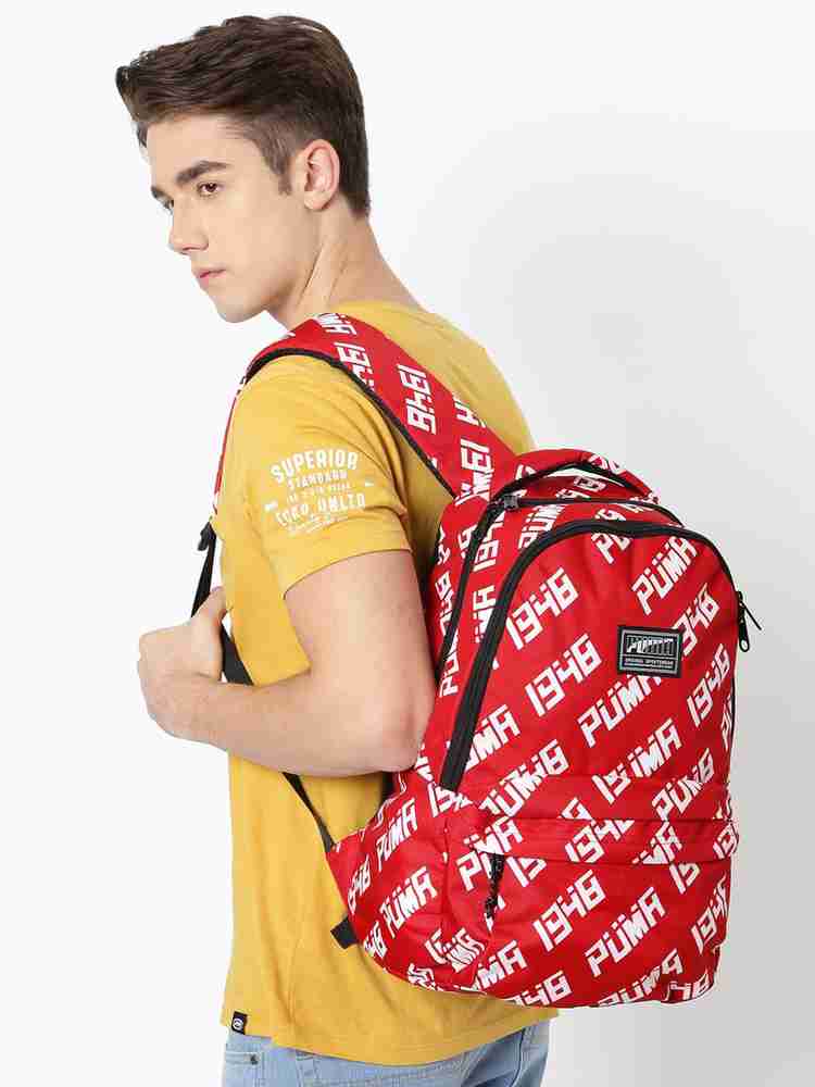 PUMA Unisex Brand Logo Backpack 32 L Laptop Backpack Red Price in India Flipkart