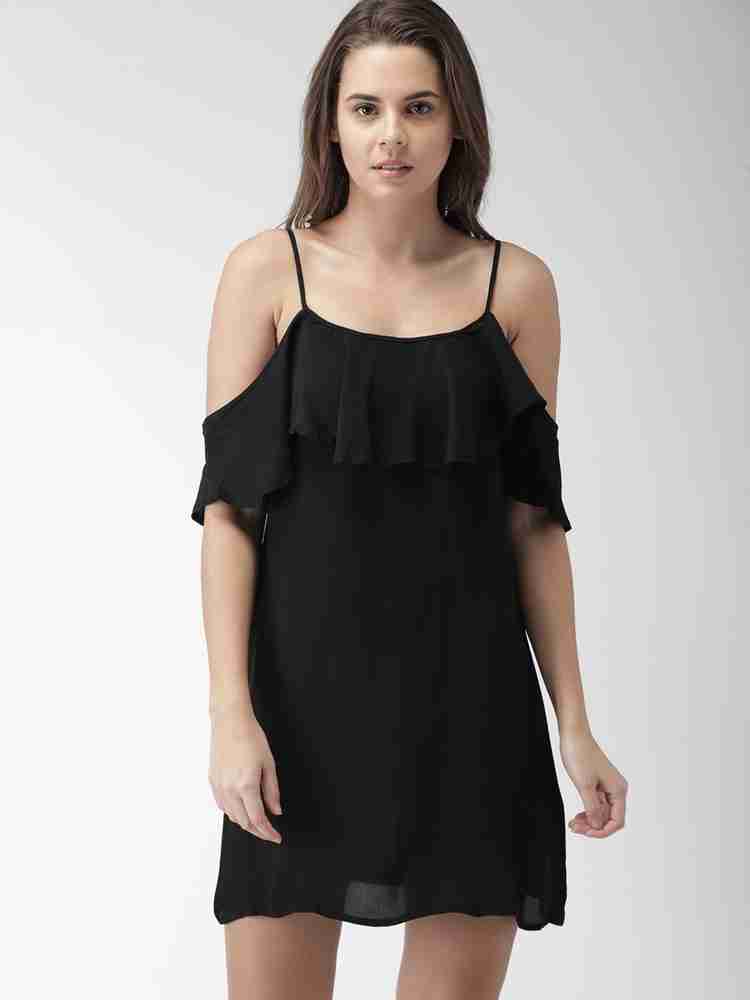 FOREVER 21 Women Ruffled Black Dress Buy FOREVER 21 Women