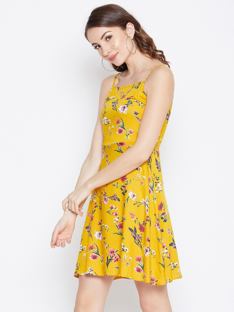 Old navy yellow cheap floral dress