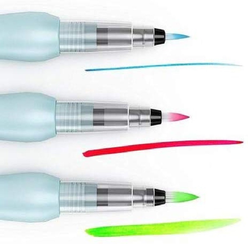 KRAFTMASTERS Water Brush Pen for Watercolor Calligraphy  Drawing Tool Marker (5 Pcs Painting Water Pen) 