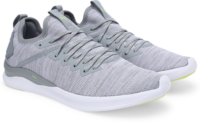 Puma ignite flash evoknit outlet grey & white shoes