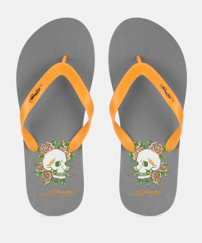 Ed hardy hot sale flip flops