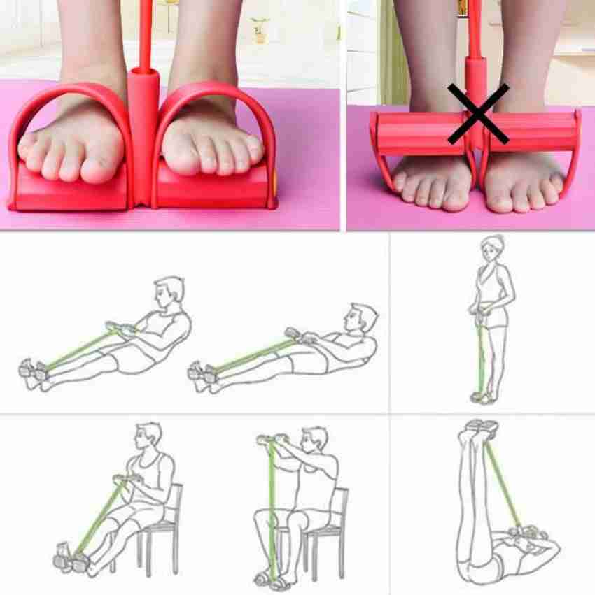 Techtest Leg Puller Exerciser Foot Pedal Puller Elastic Sit Up