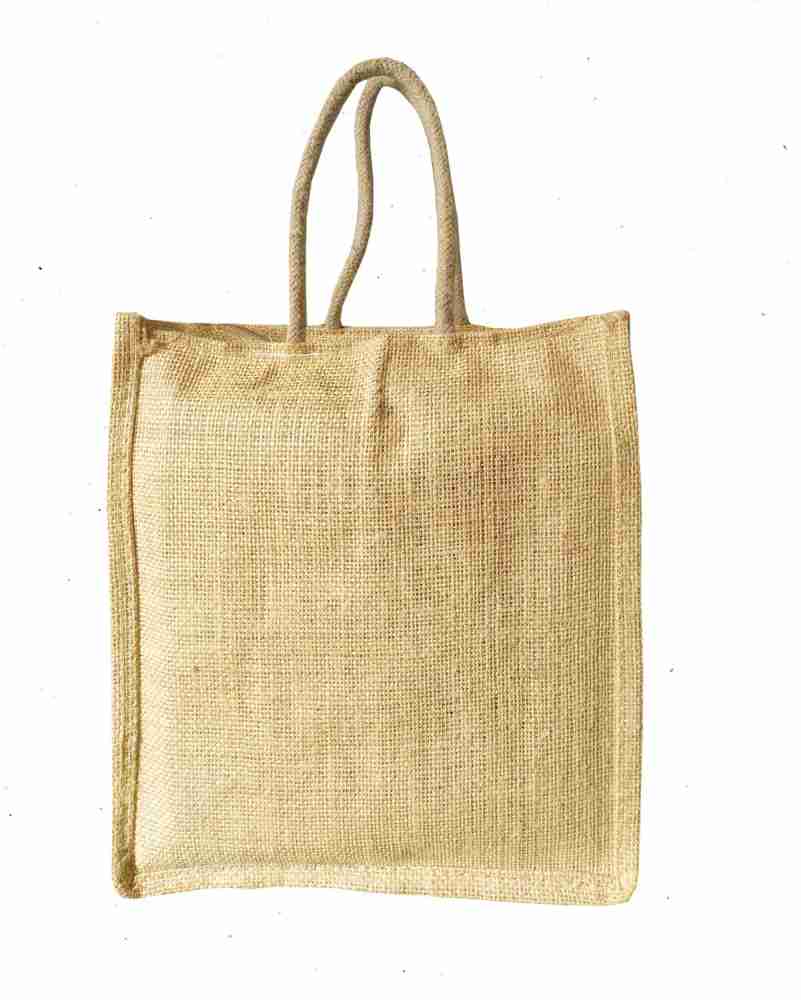 Clapcart Waterproof Jute Bag with Zip Closer Lunch Bags