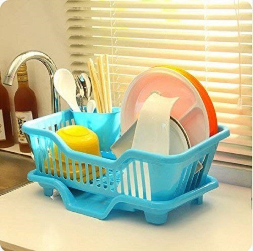 Picvel Dish Drainer Kitchen Rack Plastic New Design Bottom Tray More  Convenient Supporting Individual Chopsticks Spoon, Basket With Drainer Rack  Price in India - Buy Picvel Dish Drainer Kitchen Rack Plastic New