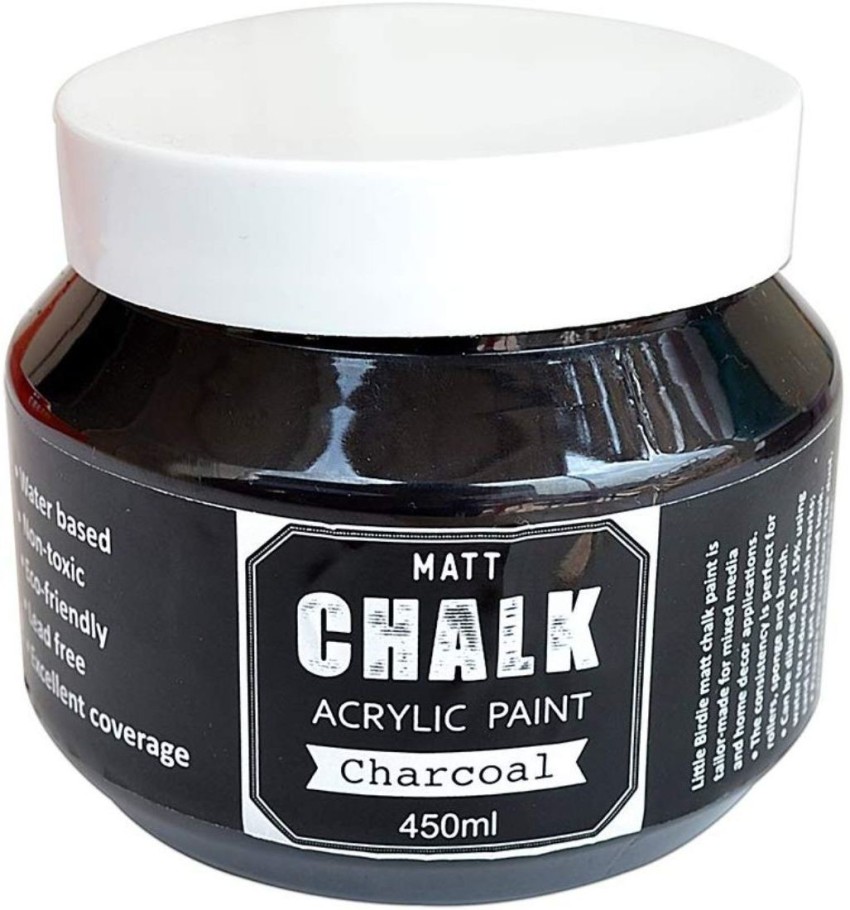 Chalky acrylic paint Black