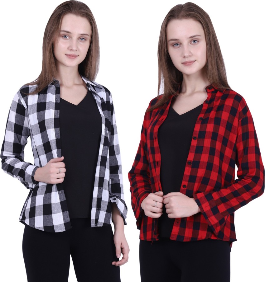 Girls red and black shirt best sale