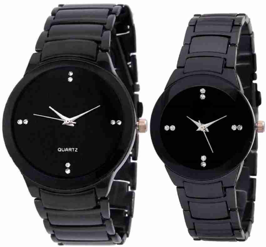 Black metal shop couple watches