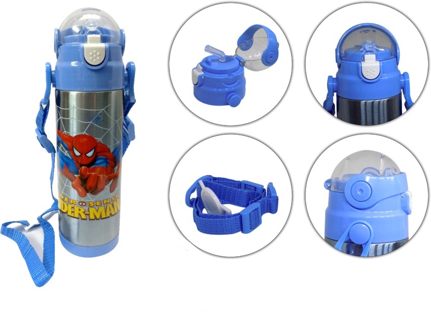 Blue print Spiderman Stainless Steel Water Bottle