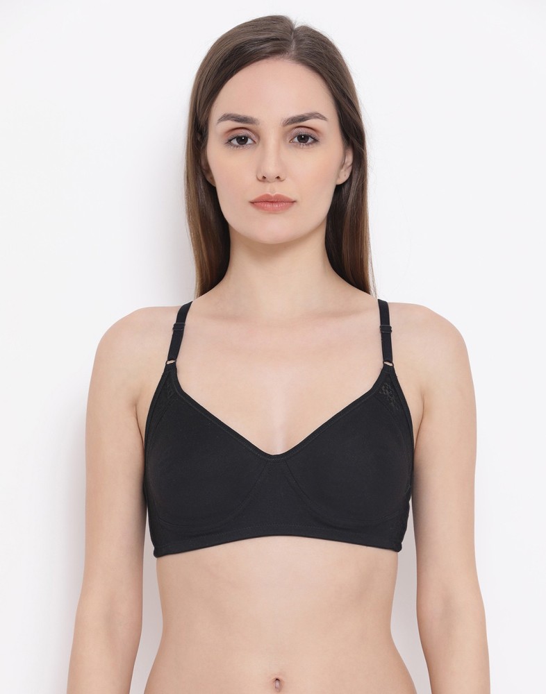 Buy Clovia Black Solid Lace Full Coverage Bra Online at Best
