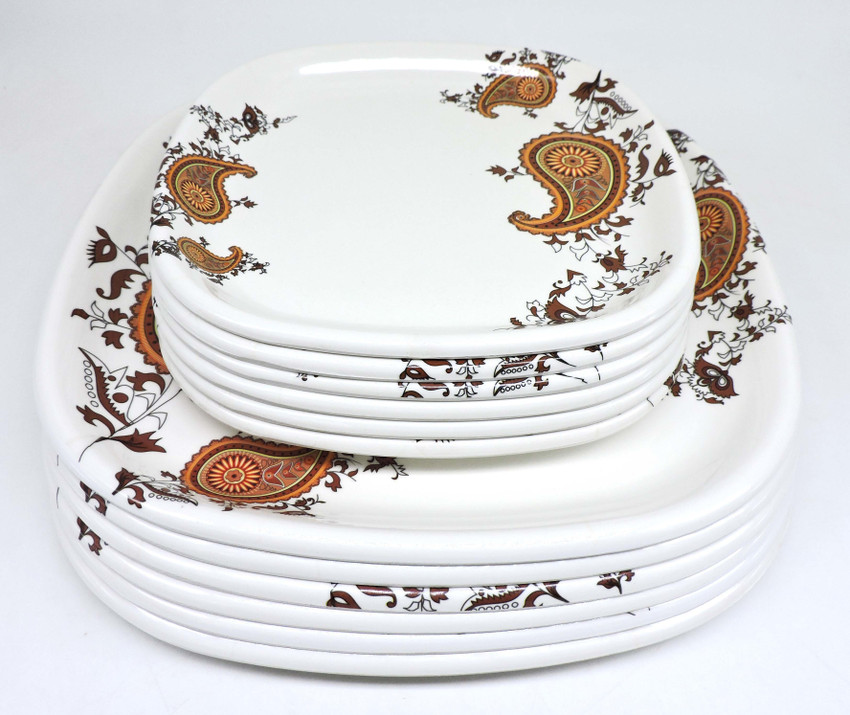 korona Pack of 18 Melamin Royal Square Melamine Dinner Set 6 Full