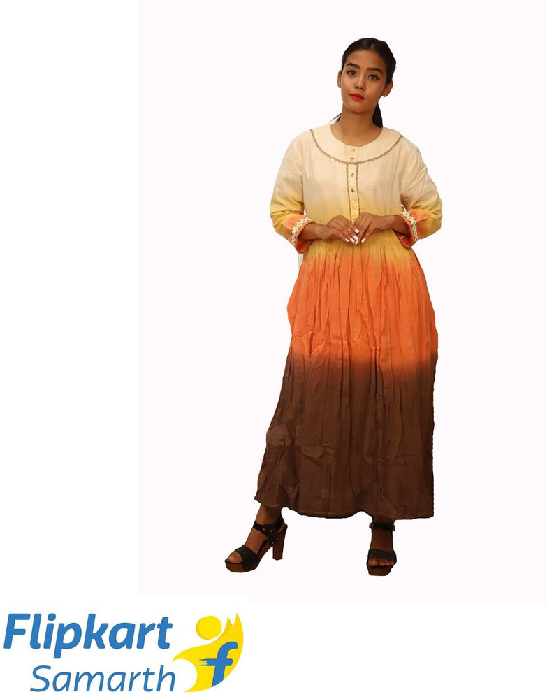 Jharkhand khadi Women Maxi Multicolor Dress Buy Jharkhand khadi