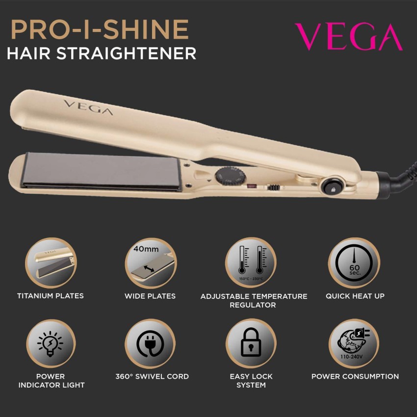 Vega i shine flat hair straightener sale