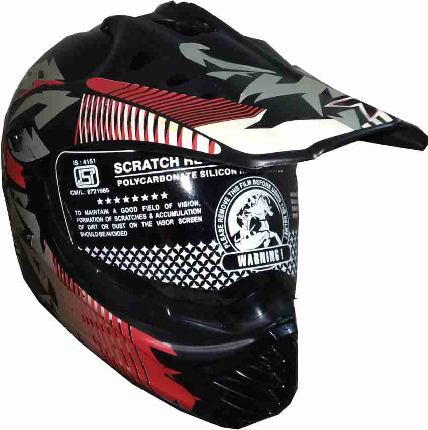 Black and discount red motocross helmet