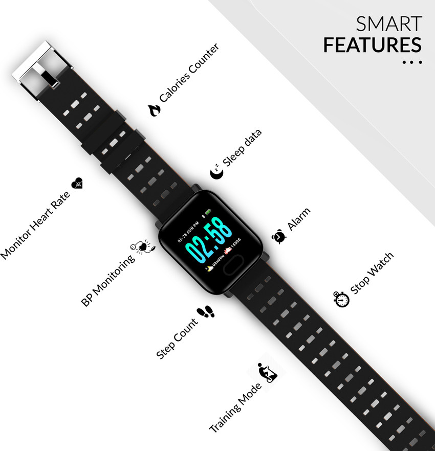 Toreto Fitness Tracker Mobile Notification Smartwatch Price in