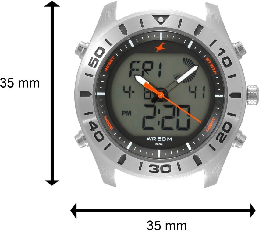 Fastrack NL38034SL01 Metal Digitals Analog Digital Watch For Men