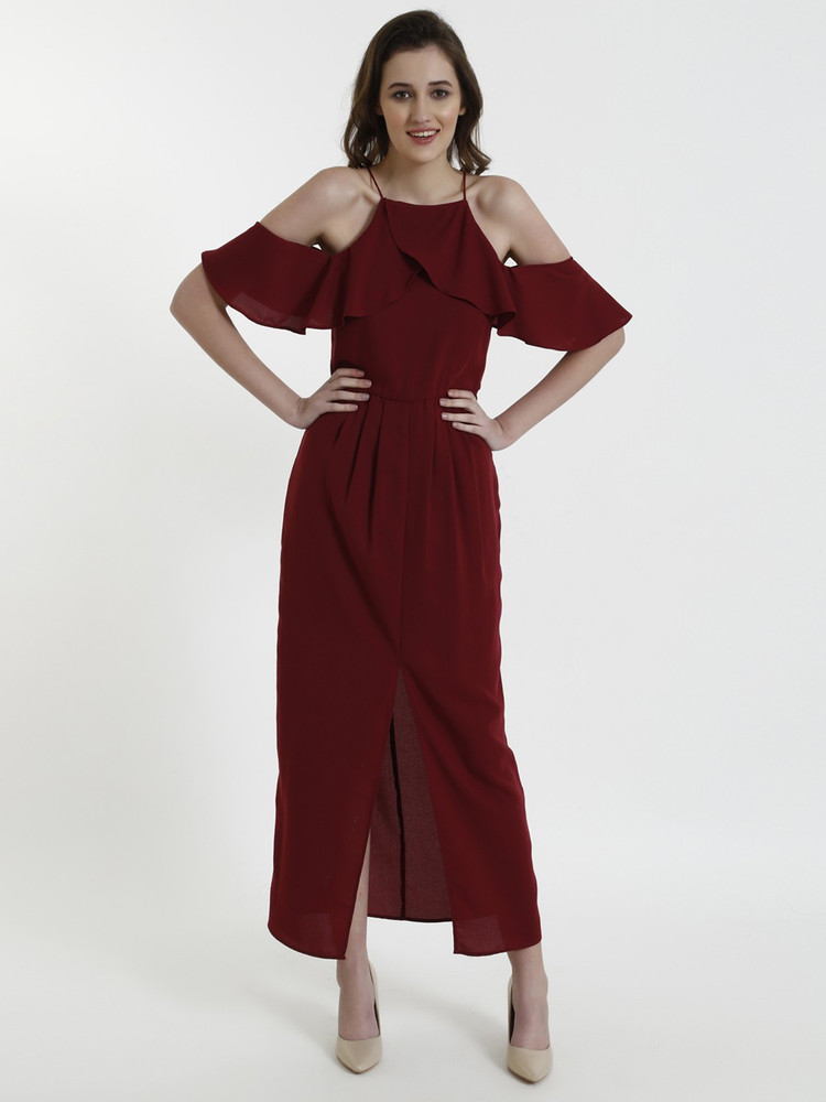 Cover story maroon best sale dress