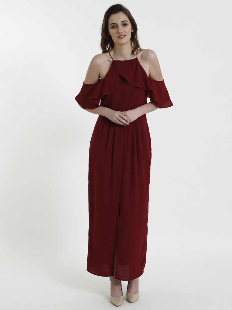 Cover Story Women Sheath Maroon Dress Buy Cover Story Women