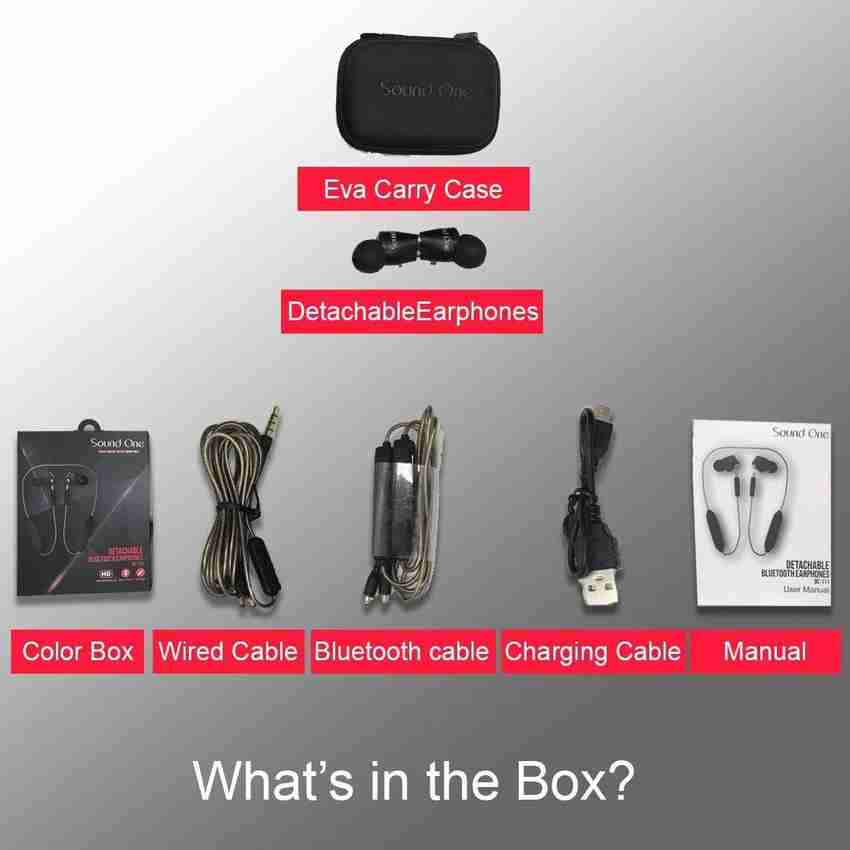 Sound One DC 111 Detachable Bluetooth Earphones Bluetooth Headset