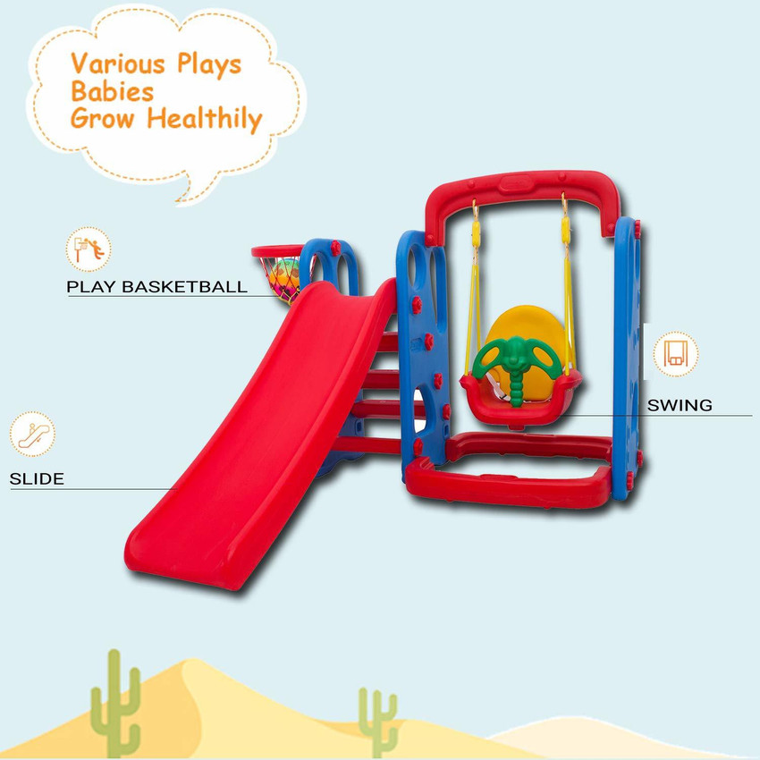 Baby swing and shop slide combo