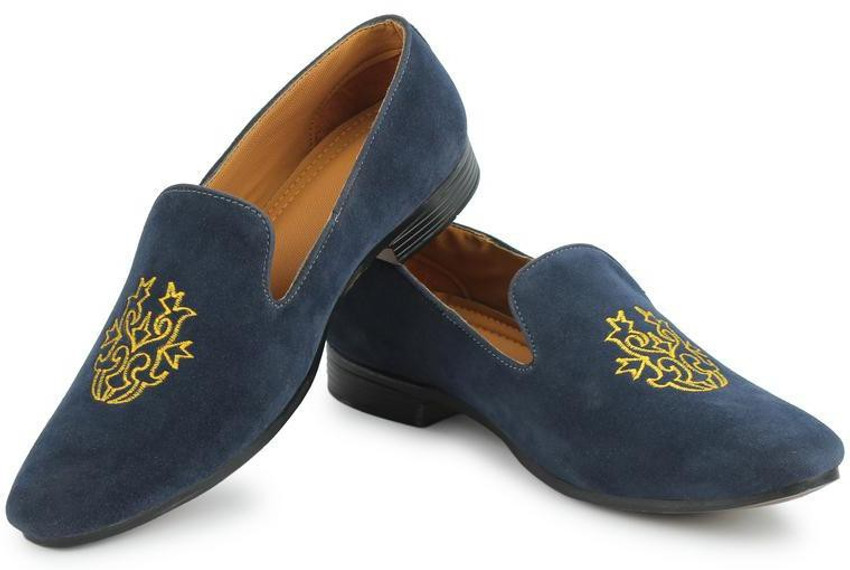 Blue velvet loafers men hotsell