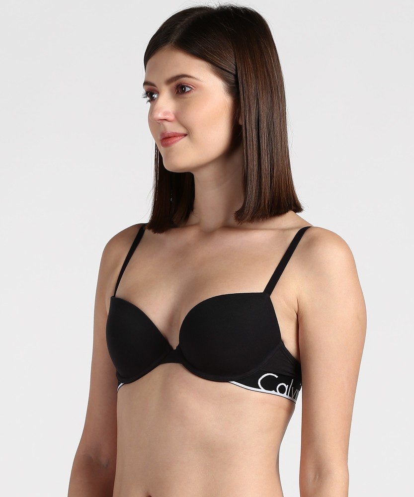 Calvin Klein - Women's T-Shirt Bra - Perfectly Fit Flex - Polyamide (72%),  Elastane (28%) - Black - Microfiber Jersey - Underwire Support- Adjustable  Shoulder Straps - Soft Moulded Cups - Size A/32 : : Fashion