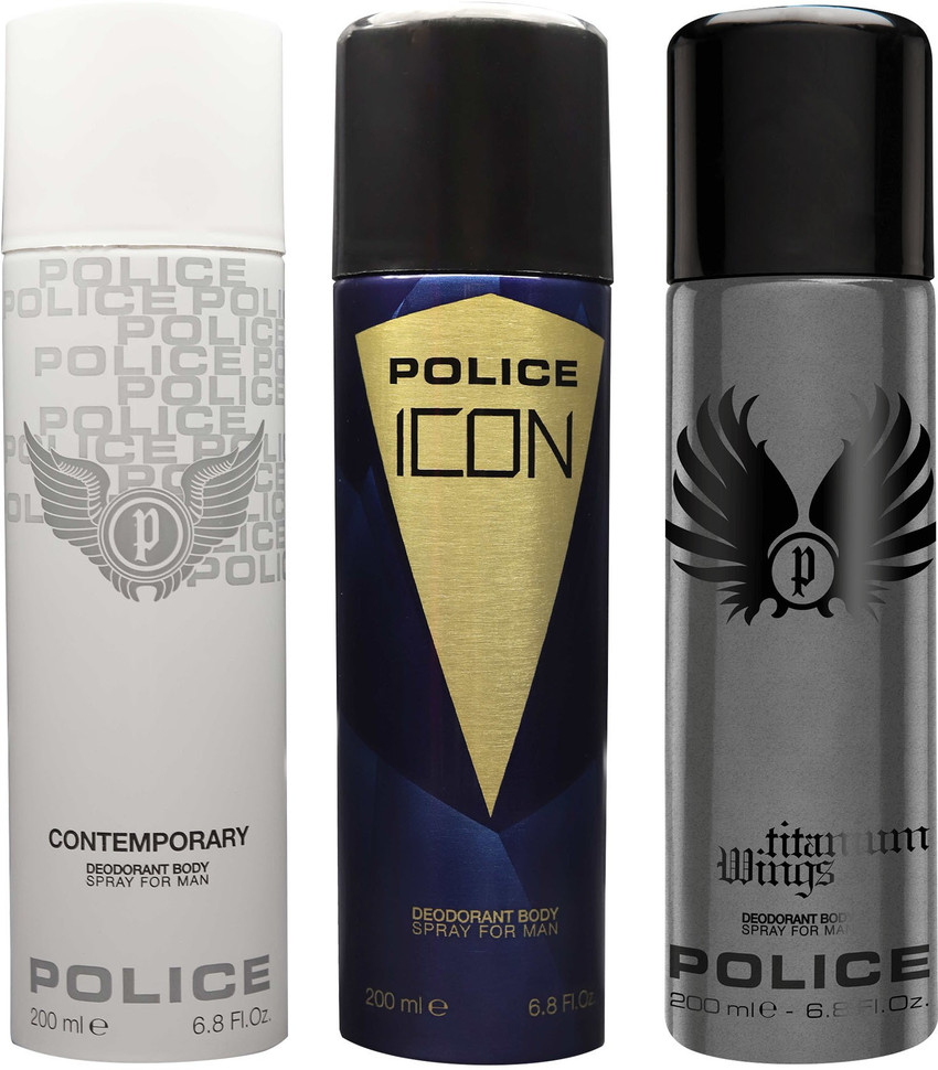 POLICE Contemporary Icon Titanium Wings Deodorant Spray For Men