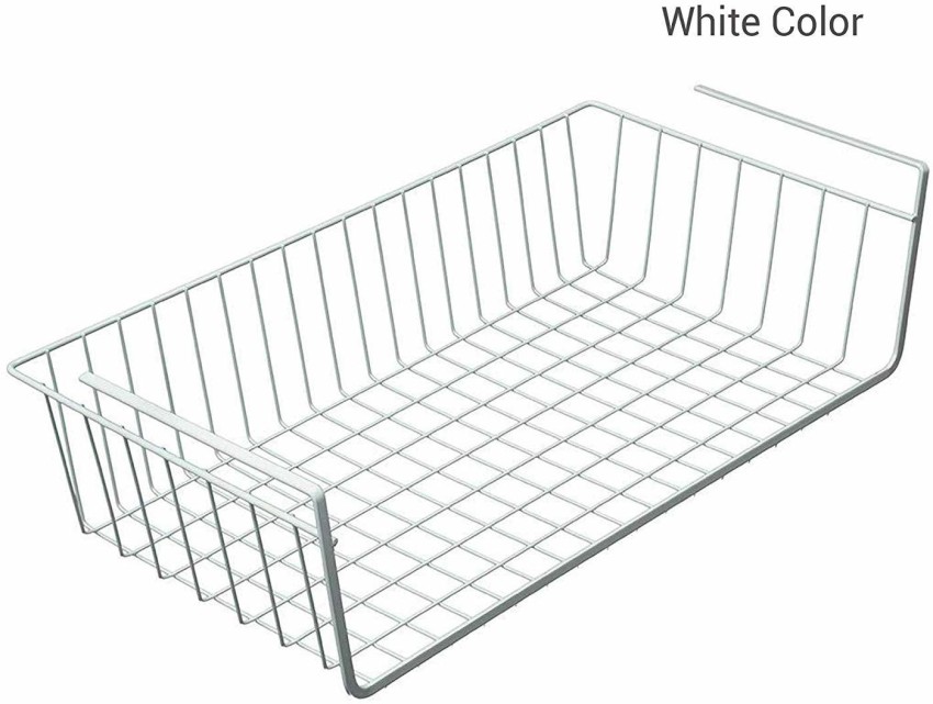 Undershelf Storage Basket Under Shelf Wire Basket Household, 2 PCS