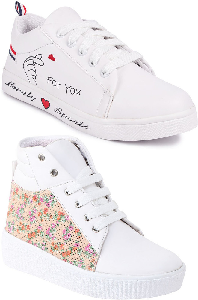 Longwalk Pack of 2 Girls Casual Shoes Sneakers For Women Buy