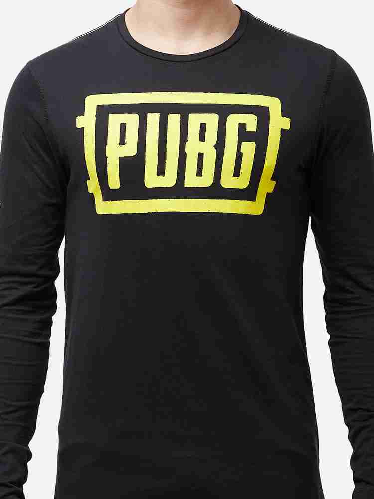 Pubg By Free Authority Graphic Print Men Round Neck Black T Shirt