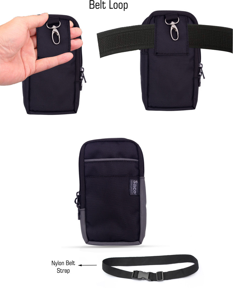 Small pouch top with belt loop