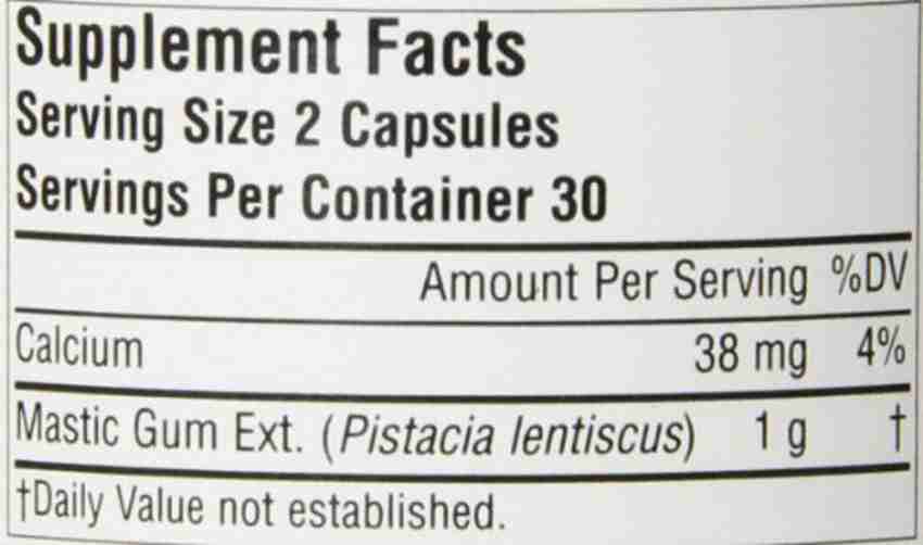 Mastic Gum Ext 500 mg - 30 Capsules - Source Naturals