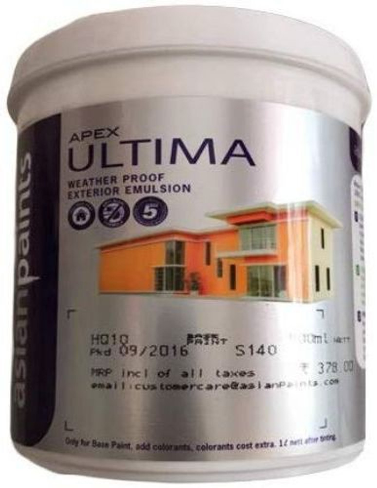 ASIANPAINTS Apex Ultima Waterproof HQ2 Base Paint 1 L Multicolor Enamel Wall Paint Price in India Buy ASIANPAINTS Apex Ultima Waterproof HQ2 Base Paint 1 L Multicolor Enamel Wall Paint online