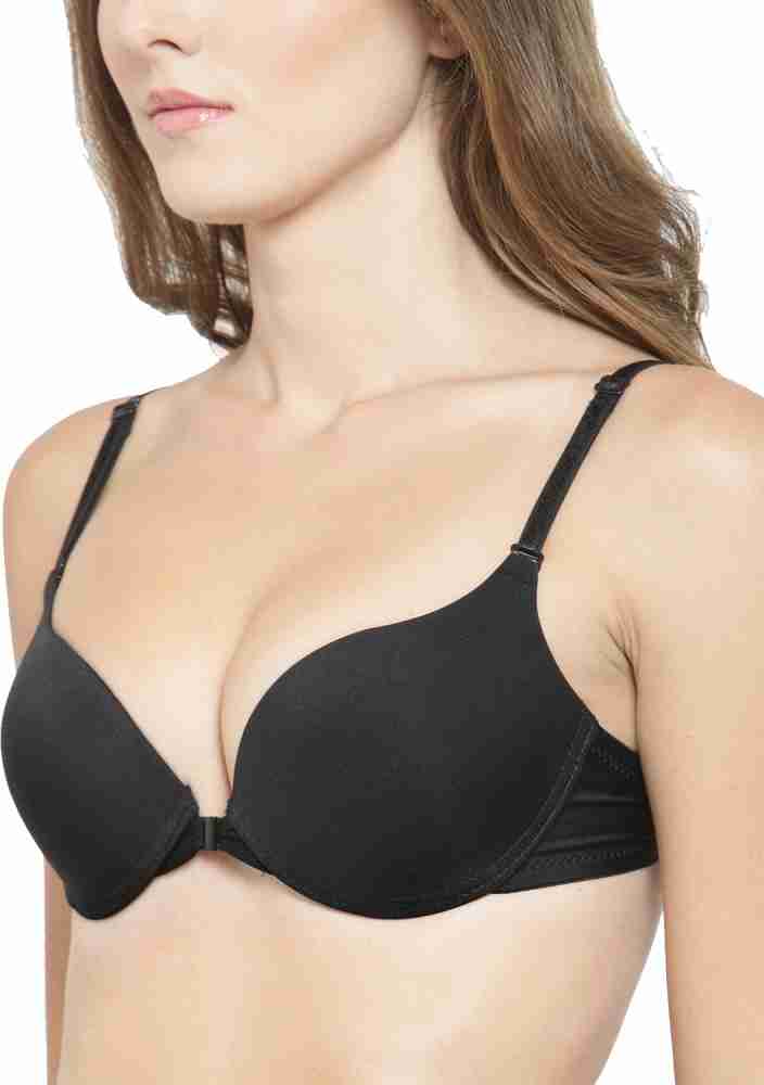 REGINA COLLECTIONS Women's Everyday Use Underwire Front Open Multiway Push  up Padded Bra (Black 32A) Women Push-up Lightly Padded Bra
