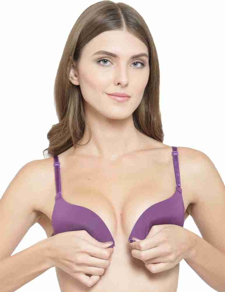 REGINA COLLECTIONS Women's Everyday Use Underwire Front Open Multiway Push  up Padded Bra (Pink 36A) Women Push-up Lightly Padded Bra