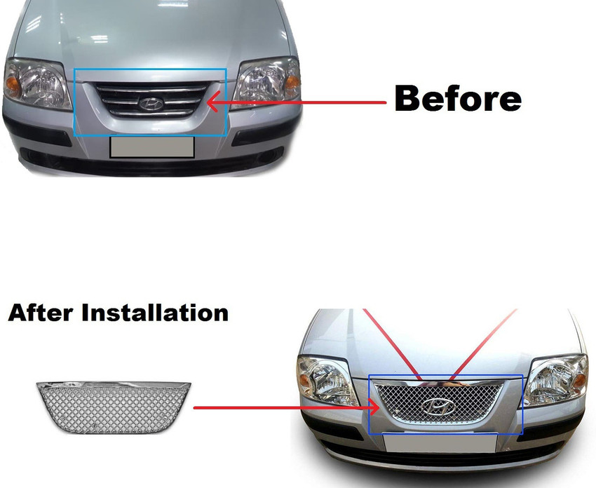 Santro front grill hotsell modified