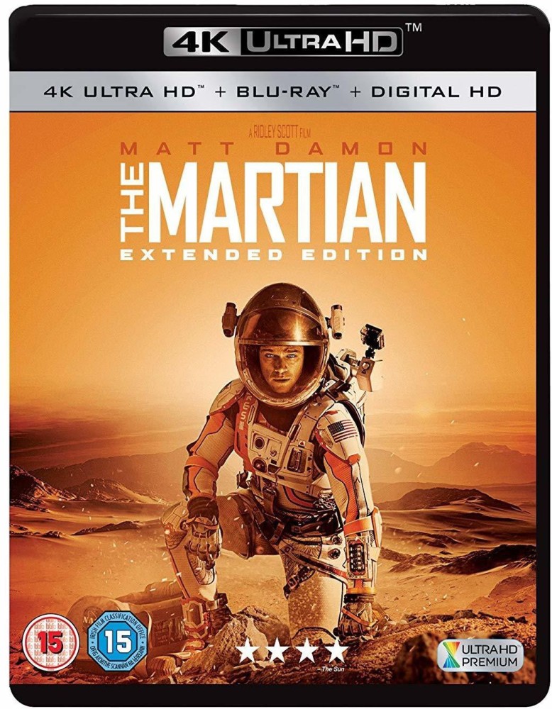 The Martian Extended Edition 4K UHD Blu ray Digital Download