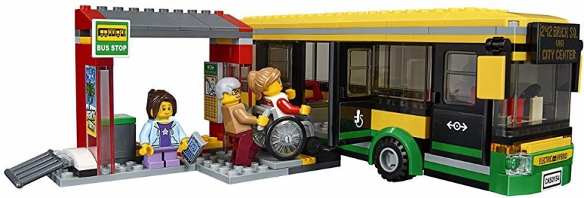 Lego city store town bus station