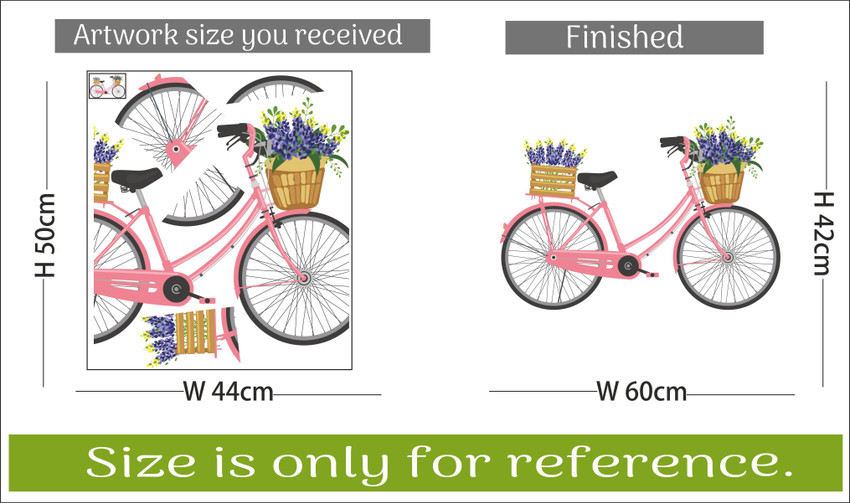 SUDARSHAN STICKER 42 cm Beautiful Decorative Bicycle Wall Sticker