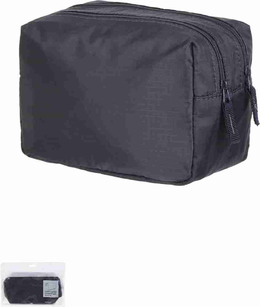 MINISO Portable Double Zipper Cosmetic Bag Dark Blue Price in