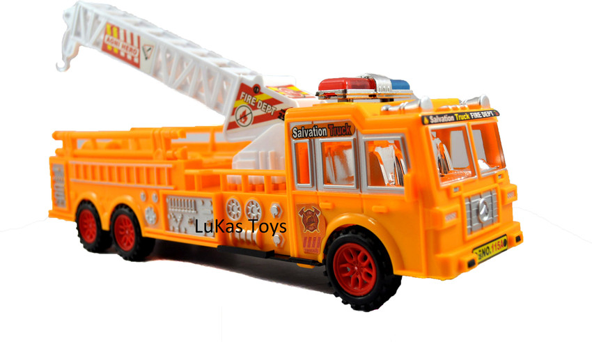 Yellow toy fire truck store