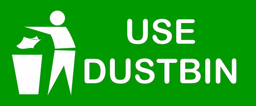 Use dustbin online in a sentence