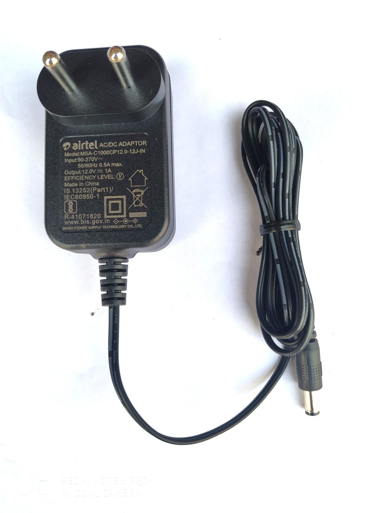 Airtel DTH Set top box Power Adapter Worldwide Adaptor black - Price in  India