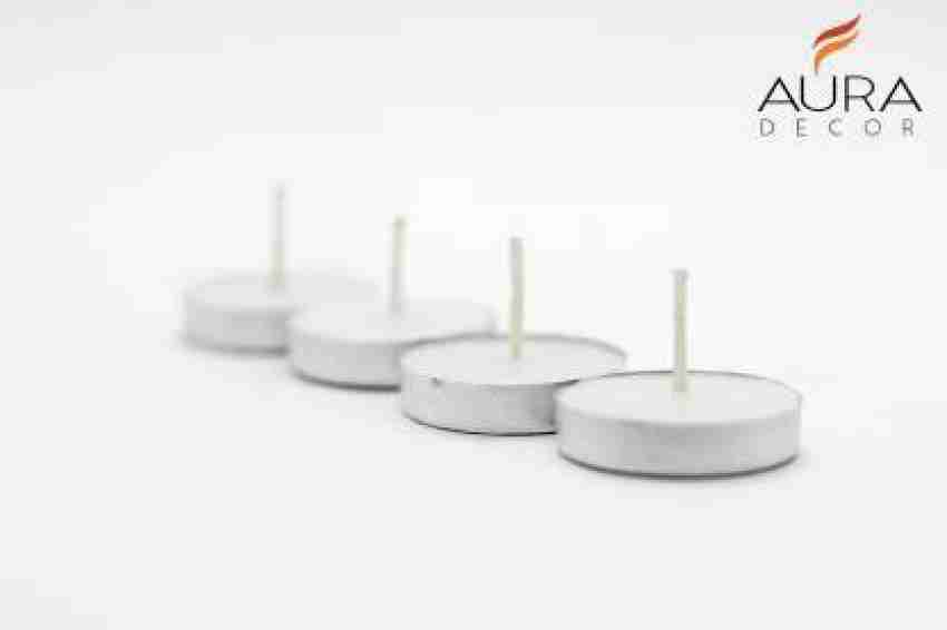 AuraDecor Pack of 100 Unscented Tealight Candles, Daily Use, MultiPurpose,  Birthday, Festive, HomeDecor Candle