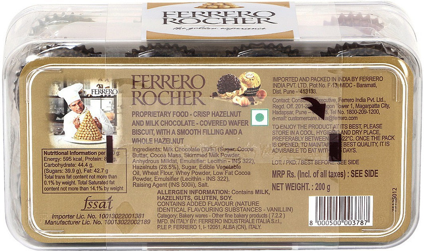 FERRERO ROCHER 16 Pcs Smoothly Melts Chocolate Truffles