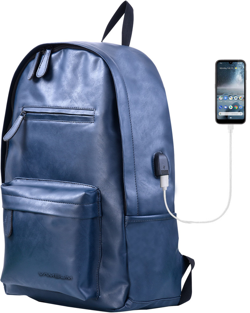 VAMSUM Alexa Premium Usb Charging Port 25 L Laptop Backpack Dark Blue Price in India Flipkart