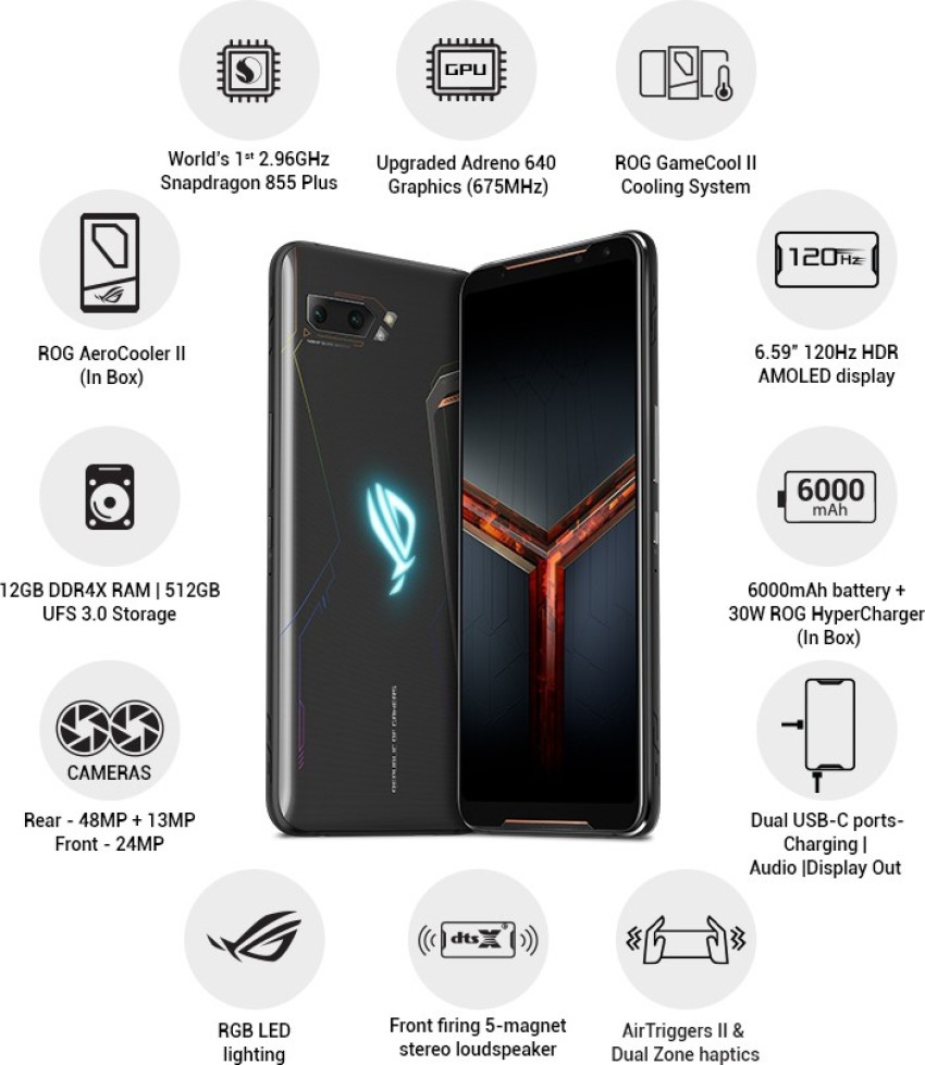 ASUS ROG Phone II (Black, 512 GB)