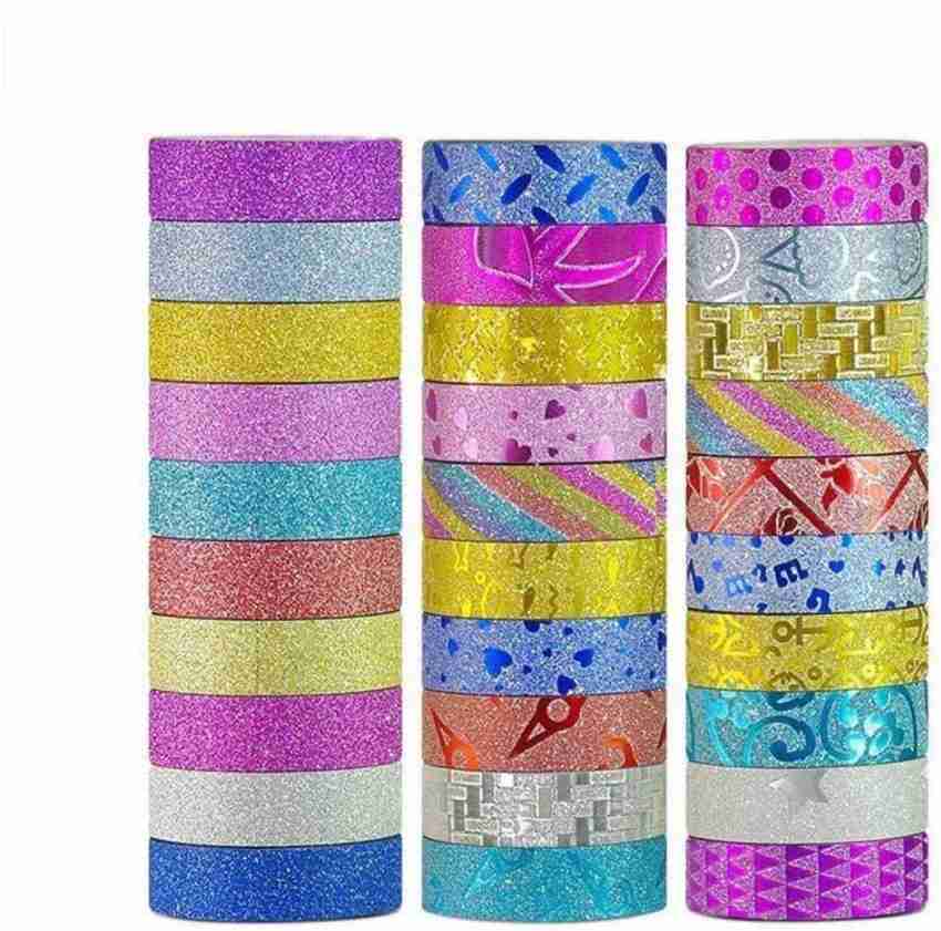 Washi Tape Set 30 Rolls Kids Tape Decorative Masking Glitter Tape