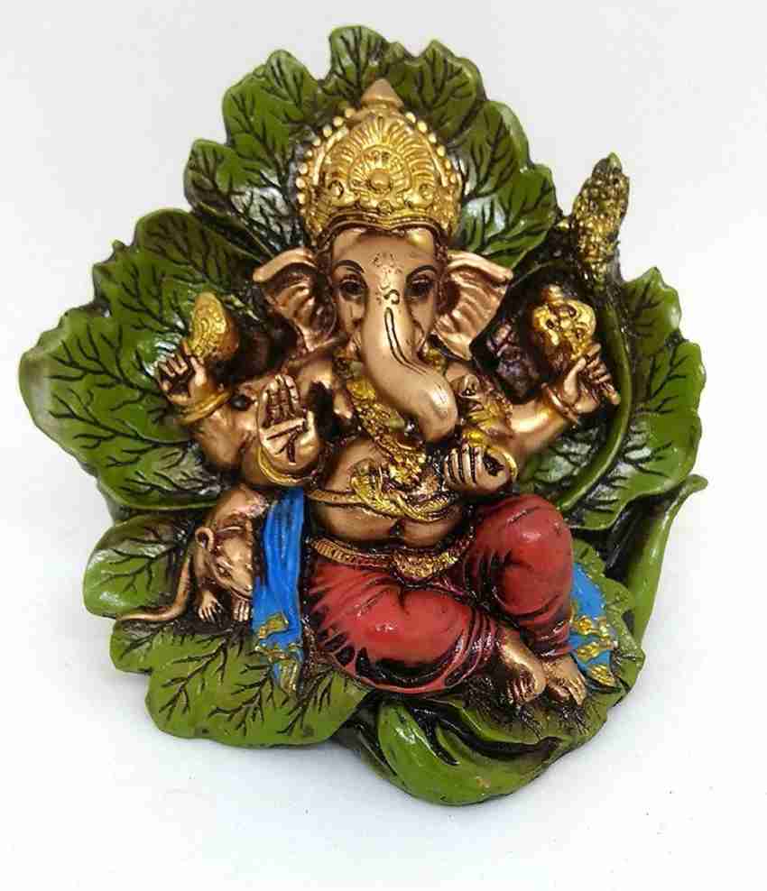 AR giftzadda peepal leaf ganesha idol polyresin Decorative ...