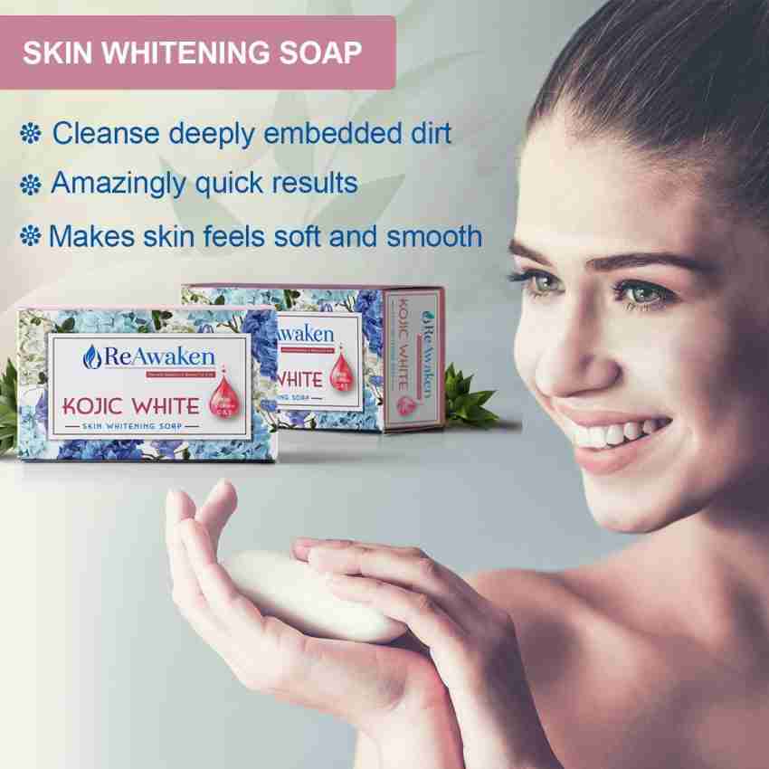 ReAwaken Kojic White Skin Whitening Soap with Vitamin C E